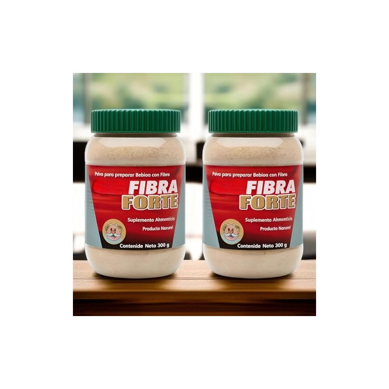 Fibra Forte 300 Polvo Natural Bebida Mezcla Salvado Maguey Algas
