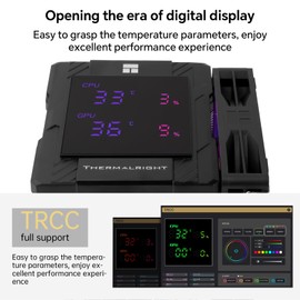 Peerless Assassin 120 Digital ARGB CPU Air Cooler, Digital Screen Top Cover,6 Heatpipes | 1850RPM PWM Fans for AM4/AM5,Intel LGA115X/1200/1700/1851 (Black)