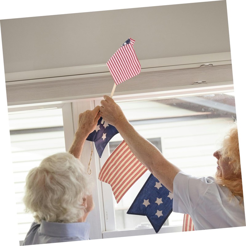 Alipis Decorative Fabric Flag Small American Flag for Parties Celebrations