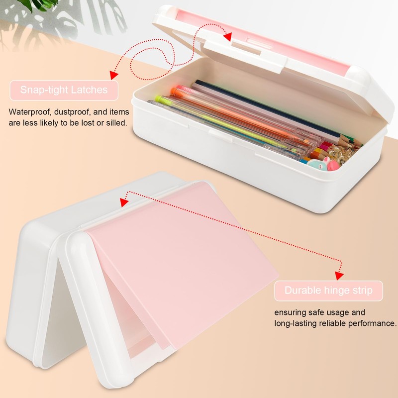 SFLHHDM Pencil Box for Office Supplies Storage Organizer, Double Layer