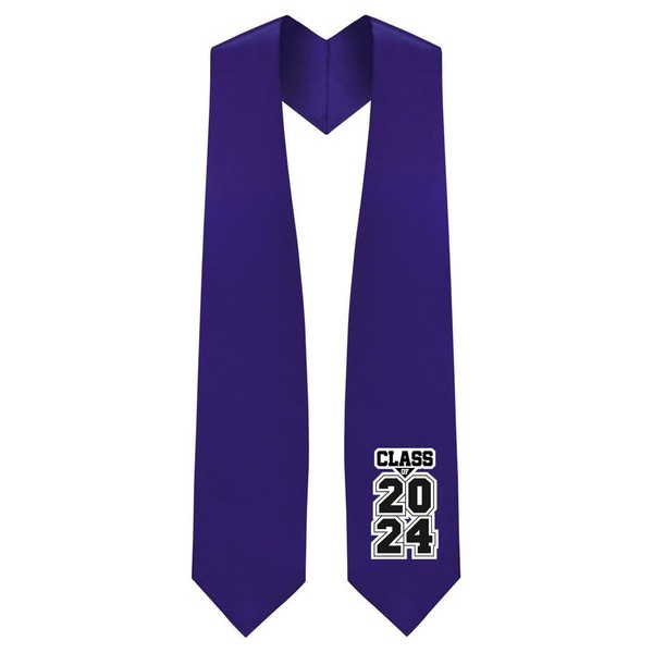 CLERKMANS Estola de graduación Class of 2023, Azul marino, Small