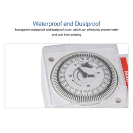 Fafeicy SL-189 Mechanical Timer, AC220V Clock Type Industrial Timer with 24-Hour Cycle and 15-Minute Interval