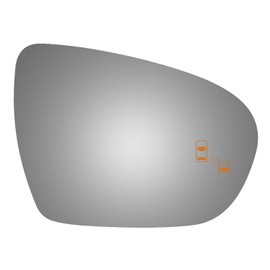 Burco 5602B Convex Passenger Side Power Replacement Mirror Glass with Lasered Holes to use with Factory Blind Spot Detector for 2014-2016 KIA CADENZA