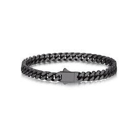 Bandmax Curb Chain Bracelet Men Women Stainless Steel Chain 5 mm Wide Chain Boy Girl Bracelet Cuban Chain Jewellery Accessory