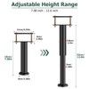 JiGiU 4Pcs Bed Legs Adjustable Height Bed Support Legs 7.08-12.6