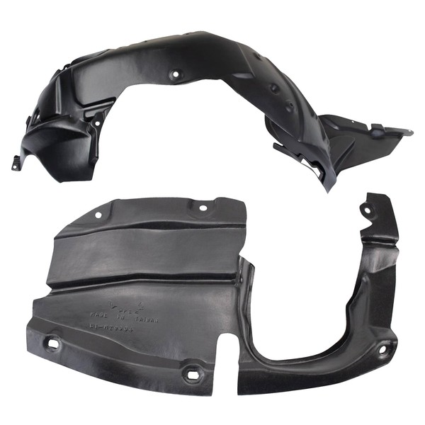 TRQ TRQ Inner Fender Liner Set Compatible with 2009-2013 Mazda