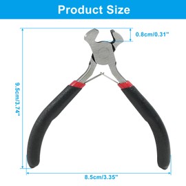 Auvotuis 9.5cm/3.74" End Cutting Pliers for Jewelry Making, Bull Nose Pliers, Fret Wire Cutter, Nail Puller Tool for Carpenter, End Nippers for Zipper Install Stops, Wire Cutting