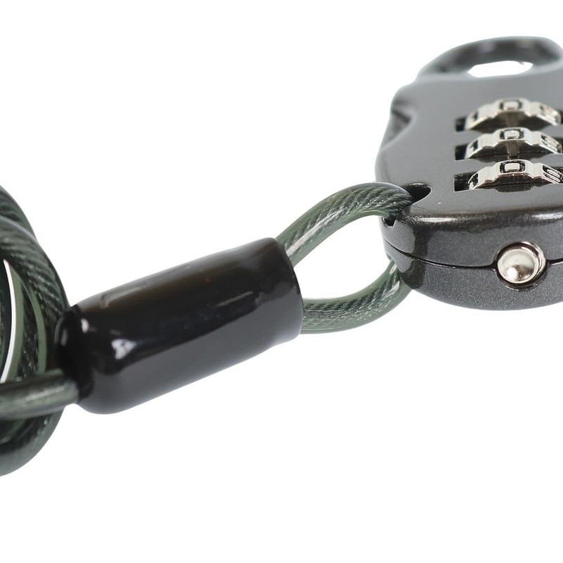 ORANGE Coil Lock Leash Anti-Theft Wire Lock 150634 4004 (Black/FF/Men's,