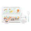 Cartoon Bamboo Toddler Plate Lovely Divided Bamboo Kids Dinnerware Set