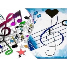 Diamond Painting Set, Picture with Motif Notes and Accessories, Size Approx. 35 x 25 cm, Craft Set for Painting with Rhinestones for Children from 5 Years