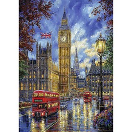 AIRDEA London Street Diamond Art Kits Adults, 5D DIY Big Ben Diamond Painting Kit, Full Drill Gem Arts and Crafts for Adults for Home Wall Decor 30x40 cm