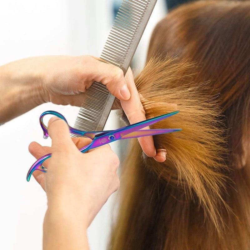 Purple Dragon - Tijeras profesionales para peluquería (14 cm, 15