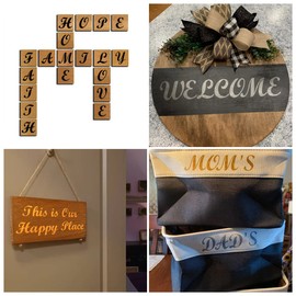 1.5 Inch Alphabet Letter Stencils for Painting - 70 Pack Letters and Numbers Stencil Templates with Signs for Painting on Wood, Reusable Letter and Number Stencils for Chalkboard Wood Signs & Wall Art