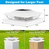 5x5 Solar Post Cap Lights Outdoor, 6 Pack 2 Modes