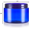 (12 Pack) 12 oz Cobalt Blue PET Plastic Jar with