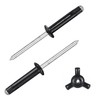 ALLCLEAN 3/16" x 1" Tri-Fold Rivets Assortment - 120Pcs,Black Tri-fold