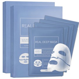 10PCS Mascarillas Faciales Bio-Colágeno,Mascarilla de Biocolágeno,Mascarilla de Hidrogel, Hidratación Duradera, Reduce los Poros, Ilumina el Tono de a