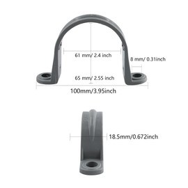 AUXBC 10PCS 2 Inch PVC Pipe Straps, Two Hole Plastic Pipe Clamps, Conduit Strap Clamps, Cable Clamp, PVC Pipe Mounting Bracket