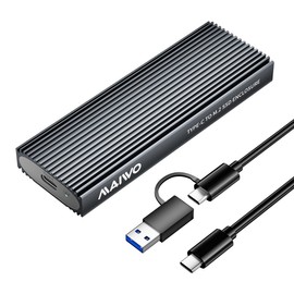 M.2 NVMe SATA SSD Enclosure, USB 3.1 GEN2 10Gbps with UASP Trim, Up to 8TB, Tool Free PCIe NVMe NGFF SATA SSD Reader Case for 2230/2242/2260/2280mm M Key B+M Key