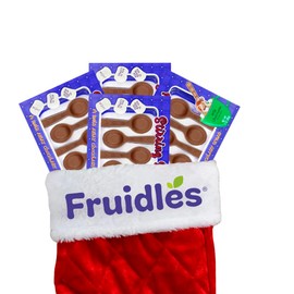 Fruidles Christmas Chocolate Stirring Spoons Holiday Treats, Milk Chocolaty 'n Smooth, Pop Party Bag Fillers, Kosher Certified Dairy, 3oz Chocolate Sucker (2-Pack)