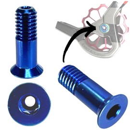 F26 Titan M5 x 15 mm Bicycle MTB / Road Bike Rear Derailleur Shift Wheels Tuning Hollow SL Screw (Blue)