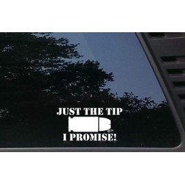 High Viz Inc JUST The TIP - I Promise! - 6" x 3" die Cut Vinyl Decal for Cars, Trucks, Windows, Boats, Tool Boxes, etc NOT Printed!