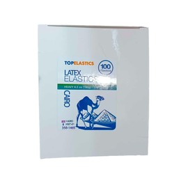 Orthodontic Intraoral Elastic - 50 bag x 100pcs - 1/4" Heavy 6.5oz - 6mm / Surgical latex CAIRO, 5000 pcs per box, packaged in resealable poly bags - Made in USA - Orthodentalusa Corp.