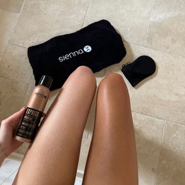 Sienna X Express Q10 Selbstbräunungsschaum, 200 ml, schnell trocknende Formel, angereichert mit Vitamin E, künstliche Bräune für Gesicht und Körper