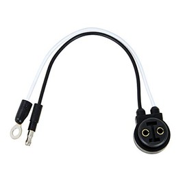 GG Grand General 88068 Plug (Round 2 Prong with 6" Lead, Bullet and Ground Ring Wire)