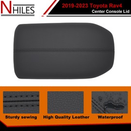 NHILES Center Console Cover Fit for 2019-2023 Toyota Rav4 Front Console Armrest Replace Part # 58920-42010-C0 Black