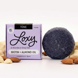 Barra de champú matizadora Naturel Purple, barra de champú matizadora para cabello rubio o gris con biotina y aceite de almendras