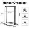 HAKDAY Portable Hanger Organizer Rack, Hanger Storage Stacker Holder Caddy