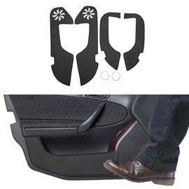 X AUTOHAUX Leather Car Door Anti Kick Pad Sticker for Lexus ES ES350 ES300h ES250 2021 Door Side Edge Guard Protector Interior Accessories Black 1 Set