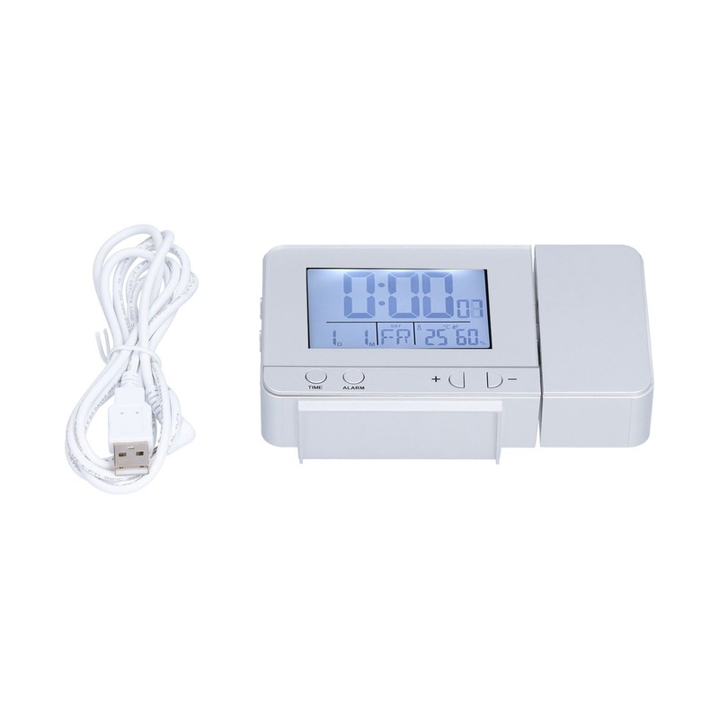 180° Rotation Projection Alarm Clock USB Powered LED Digital Clock
