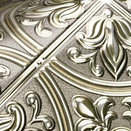 RoomMates TIL4625FLT StickTiles Gold Tin Peel and Stick Tile