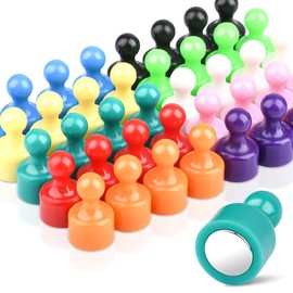 Pack of 40 Magnetic Push Pins, Fridge Magnets Strong Neodymium Magnets Cone Magnets for Cards Magnetic Board Fridge Classroom Whiteboard Magnets 10 Colours