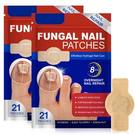 Nail Fungal Plasters, Pack of 42 Fungal Nail Patches, Multi-Purpose Nail Fungal Plasters Treatment Quick Intense, Fungal Nail Plasters for Damaged Nails and Appearance of Discoloured Nails