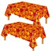 2 Pack Fall Tablecloth Maple Leaf Plastic Table Cover Autumn