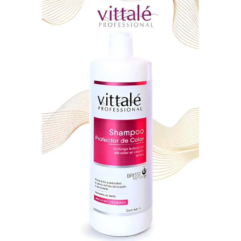 Shampoo Protector De Color Libre De Sal Vittale 1l