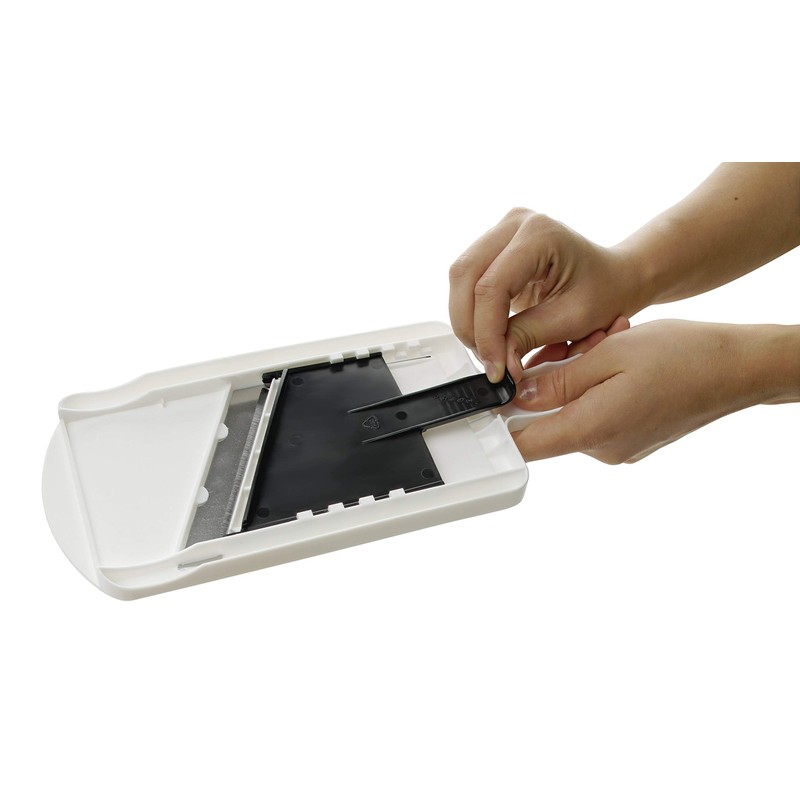 Fackelmann Thick/Thin Cutter with Leftover Holder, Vegetable Cutter with Two-Sided