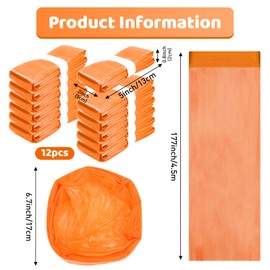 LUOJINYI Ricariche Mangiapannolini, 12 Pezzi Sacchetti Mangiapannolini, Ricariche per Mangiapannolini compatibile con tommee tippee, tutti i tipi di ricariche, Deodorante e addensante (Orange)