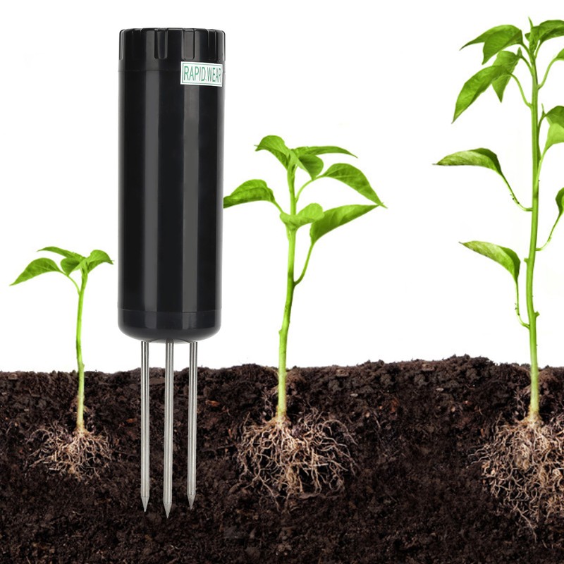3‑Probe Soil Temperature Tester Portable Soil Humidity Conductivity Meter Garden
