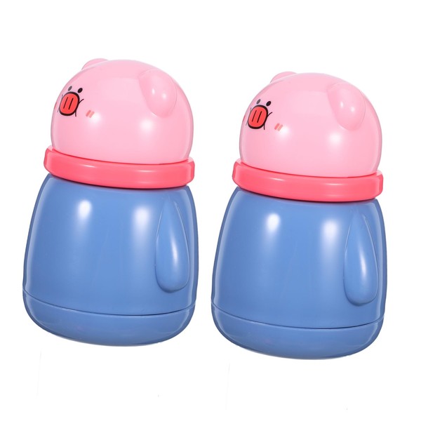 Baluue 2pcs Body Powder Container with Puff Portable Talcum Powder