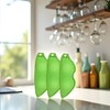 3 Pcs Green Multipurpose Bean Shaped Sponge Set, Heat Resistant