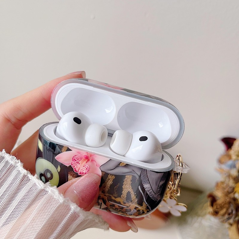 MINSCOSE for AirPods Pro 3 Clear Case,Cool Leopard Flower Collage