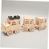 Kisangel Wooden Train Construction Kit DIY Puzzle for Unfinished Wood