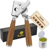 Upgraded Efficient Manual Can Opener - Selected Solid Wood Handle,