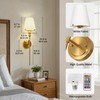 DORESshop Gold Battery Operated Wall Sconce, 24.6in, Set of Two