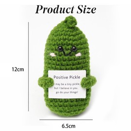 Emotional Support Pickle, I Love You Gifts for Her Him, Weird Good Luck Cute Romantic Funny Gifts for Women, Positive Pickle Graduation Gifts for Her Him, Pocket Hug Worry Doll,Silly Gifts,Worry