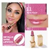 OULAC Lipstick, Metallic Shine Finish, No Grainy Feeling, Long-Lasting Moisturisation,